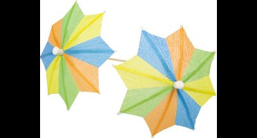 Folat - Prikkers - Parasol - Zomerkleuren - 10cm - 10st.
