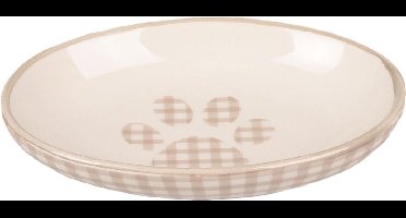 Flamingo Kattenvoerbak Mylo - Beige/wit - 90 ml