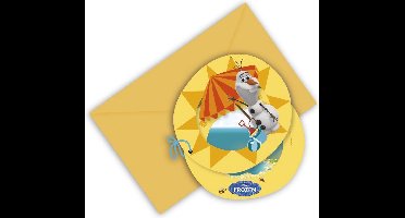 Frozen Uitnodigingen Olaf 6 stuks