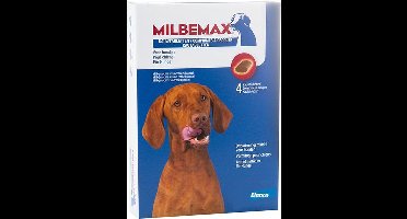 Milbemax Kauwtabletten - Hond - 4 Tabletten