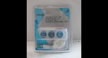 Profile oprolhaspel mini jack > 2 RCA