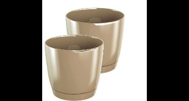 Bloempot Rond Duop 16cm MOKKA Prosperplast / 2 STUKS ! /