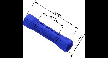 Doorverbinder Blauw - Gat diameter 2.3 mm - 100 Stuks