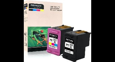 ReYours huismerk Inktcartridge compatible HP 301XL HP301 HP301XL CH563EE & CH564EE 1set- met chip - inktniveau weergeven