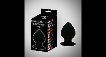 Power escorts - BR144 - Rocket Drill Mega - Gote Dikke Anal Plug - Dikke Vette Buttplug met grote zuignap - Hoogte 11,4 cm dia 6,2 cm - Mega plug - Mega suction cup - stoere Cadeaubox - ideaal om te geven of te ontvangen