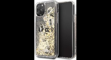 Apple iPhone 11 Pro Karl Lagerfeld Backcover Glitter Floating charms - Goud