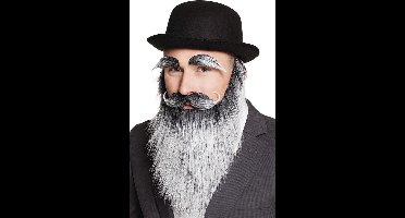 Baard, snor & wenkbrauwen - Grijs