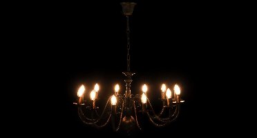 vidaXL - Kroonluchter - 12xE14 - antiekzwart