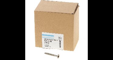 Hoenderdaal Spaanplaatschroef RVS platverzonken kop PZ2 voldraad 5.0X40 (per 200 stuks)