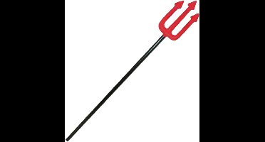 Drietand duivel - Halloween kostuum - Verkleedaccessoires - 58 cm - Rood/zwart