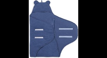 Jollein Wikkeldeken Basic Stripe - Jeans Blue