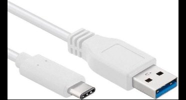 USB C kabel - 3.0 - 5 Gb/s overdrachtssnelheid - Wit - 5 meter - Allteq