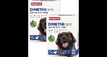 Beaphar Dimethicare Line-On Hond - Anti vlooien en tekenmiddel - 2 x 6x4.5 ml Van 30kg
