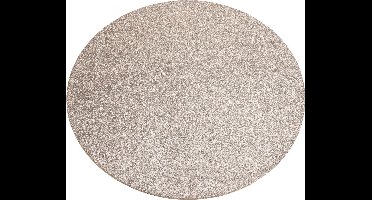 Placemat Rond tweezijdig - Ene zijde Glitter en andere Shiny - ˜ 33cm - Set-4