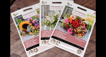 Assortiment Bloemzaden / Snijbloemen - 3 Zakjes Zaad - Ca. 3000 Zaden - Creëer Zelf Een Schitterend Bloemenboeket Voor De Vaas Uit Eigen Tuin
