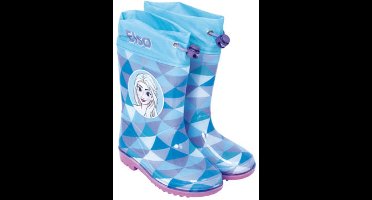 Disney Frozen waterbestendige regenlaarzen - Elsa - antislipzool - trekkoord - maat 28