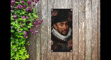 Tuinposter Willem van Oranje - Kunst - Bloemen - 30x60 cm - Tuindoek