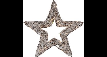 Non-branded Kerstster Valera Led 59 X 6 Cm Staal Wit/bruin