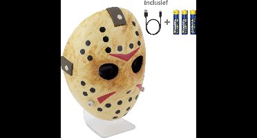 Friday the 13th - Jason Voorhees Masker Lamp - Incl. USB kabel + 3 AAA Batterijen