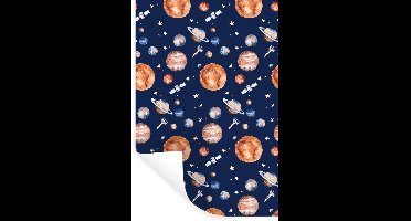 Muurstickers - Sticker Folie - Ruimte - Raket - Planeten - Jongens - Meisjes - Kinderen - Kindje - 20x30 cm - Plakfolie - Muurstickers Kinderkamer - Zelfklevend Behang - Zelfklevend behangpapier - Stickerfolie