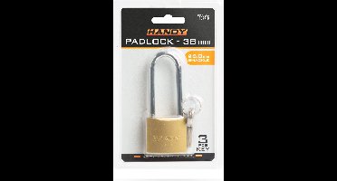 Handy - Hangslot met Sleutel 38mm met Hoge beugel - Hangsloten - Gehard staal - Sluiting ⌀ 6MM - incl. 3 Sleutels - Slot - Slotje - BPK