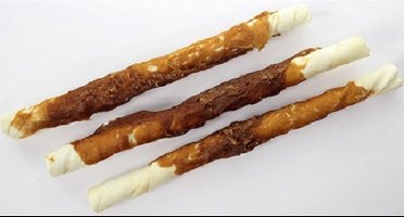 4 x 3-Eend met runderhuidstick-17cm-hondensnack-Animal King