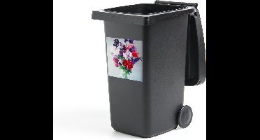 Container sticker Bloemen - Kleuren - Vaas - 40x40 cm - Kliko sticker