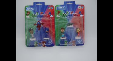 Kids world Stempelset van PJ mask 3 in blister.assorti geleverd.