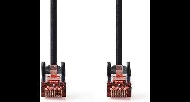 CAT6 Netwerkkabel - RJ45 Male - RJ45 Male - S/FTP - 7.50 m - Rond - LSZH - Zwart - Envelop