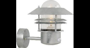 Nordlux Blokhus-wandlamp-Up-Sensor-E27-gegalvaniseerd