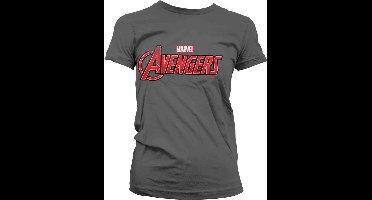 Marvel The Avengers Dames Tshirt -L- Distressed Logo Grijs