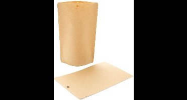 Stazakken Kraft Composteerbaar 14,9x8,9x23,2cm zonder Gripsluiting | 312 gram (100 stuks)