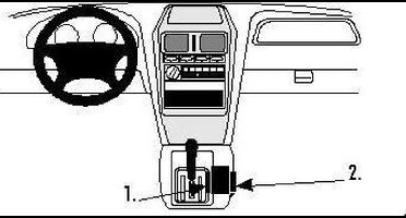Brodit ProClip houder geschikt voor SsangYong Korando 1997-2000 Console mount