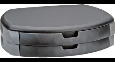 Roline ergonomische trendy monitor standaard/verhoger met lades / zwart/zilver
