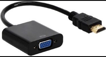 HDMI naar VGA + 3,5mm Jack & Micro USB adapter / zwart - 0,20 meter