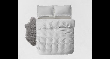 Zensation Ball Fringe - Dekbedovertrek - Eenpersoons - 140x200/247 + 28 kussensloop 60x70 - Grijs