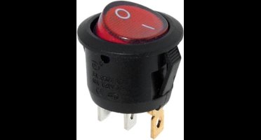 Inbouw schakelaar, 12 volt, met led aanduiding.