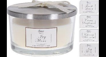 Geurkaars - kaars - kaarsenhouder - kaarsenhouder in glas