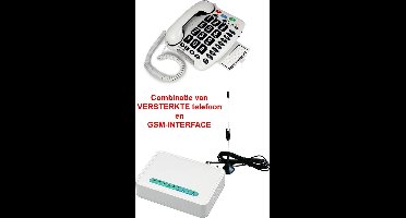 Bejaardencentrum ZONDER TELEFOON? Combinatie van VASTE TELEFOON met 60dB GELUIDSVERSTERKING en GSM-Interface