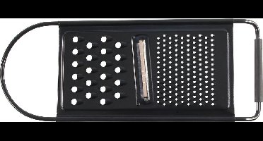 Kitchen Tools - Rasp - RVS - 3 Functies - Handrasp - Kaasrasp - Zwart