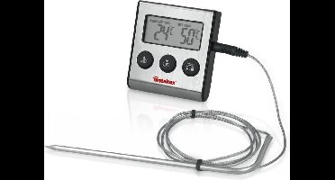 Tomado Metaltex - Kookthermometer Digitaal - kabel 100cm - Rvs Zilver