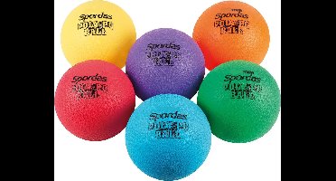 Spordas gekleurde speelballen set van 6 - duurzame poly ballen.
