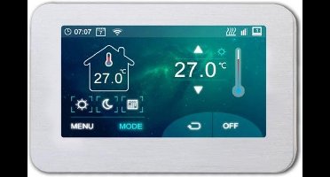 Optima Wifi thermostaat met kleurenscherm W FC inbouw klokthermostaat met kleuren touchscreen Tuya compatible