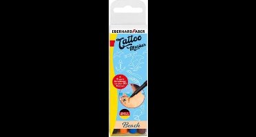 Eberhard Faber tattoo stiften - Beach - 4 stuks - oranje, bruin, blauw, zwart - EF-559502