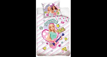 Carbotex Dekbedovertrek Barbie Girl 140 X 200 Cm Roze