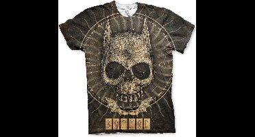 DC Comics Batman Heren Tshirt -2XL- Gothic Skull Allover Multicolours