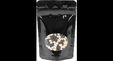 Stazakken Zwart met ovaal Venster 10x6x15cm | 57 gram (100 stuks)