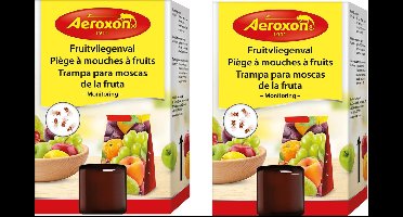 AEROXON Fruitvliegenval - Zonder Insecticide - Extra Krachtig En Effectief x 2 Stuks