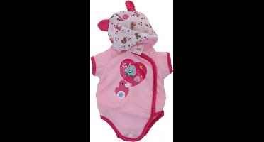 Johntoy Baby Rose Babypoppenkleren Dierenprint 40-45 Cm