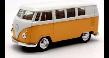 1963 Volkswagen T1 Bus (Geel/Wit) 12 cm 1/34 Welly | Samba modelauto - schaalmodel - miniatuurauto